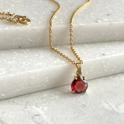 K14GF Garnet Necklace 第8張的照片