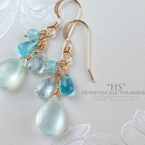 Fillyjonk フィリフヨンカ // ブルーカルセドニーrocaピアス Fillyjonk(フィリフヨンカ) Moss ring | グランディディエライト