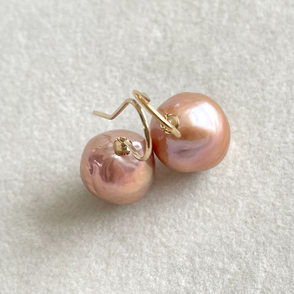 K14GF Baroque Pearl Dangle Earrings 5 第2張的照片