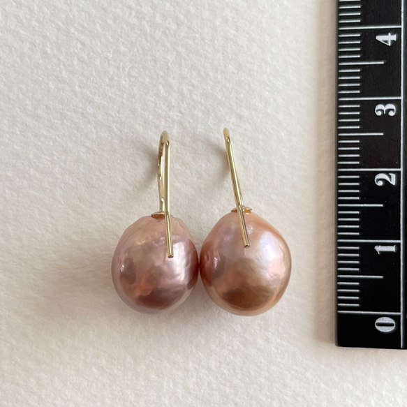 K14GF Baroque Pearl Dangle Earrings 5 第4張的照片