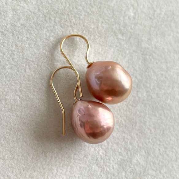 K14GF Baroque Pearl Dangle Earrings 5 第6張的照片