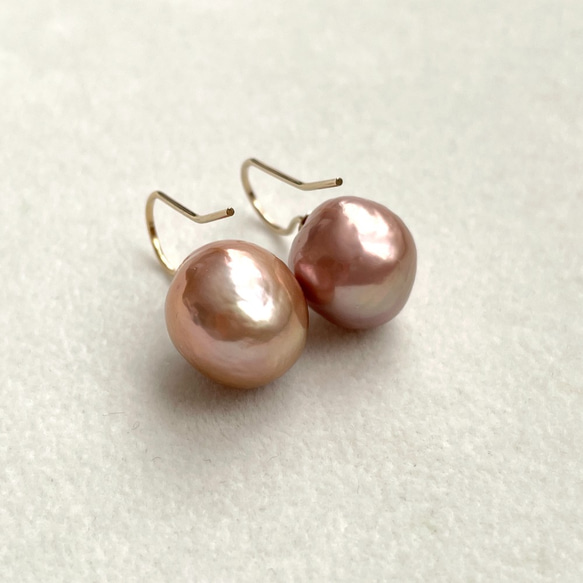 K14GF Baroque Pearl Dangle Earrings 5 第7張的照片