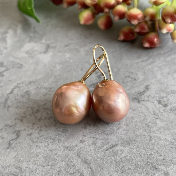 K14GF Baroque Pearl Dangle Earrings 5 第10張的照片