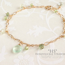 K14GF Green Chalcedony bracelet 第1張的照片