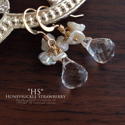 14公斤級水晶耳環/耳環珍珠花束 第2張的照片