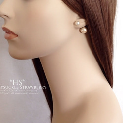 K14GF Stud Earrings of freshwater/cotton pearl Earring Back 第5張的照片