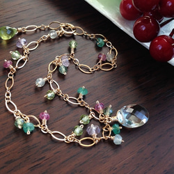 K14GF Green amethyst feminine Bracelet 第2張的照片