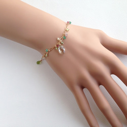 K14GF Green amethyst feminine Bracelet 第5張的照片