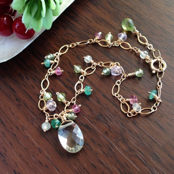 K14GF Green amethyst feminine Bracelet 第7張的照片