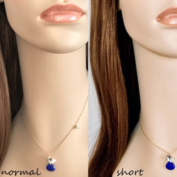 K14GF Lapis lazuli and Kesipearl Necklace 第5張的照片