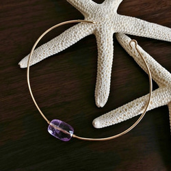 K14GF Amethyst wire bangle 第2張的照片