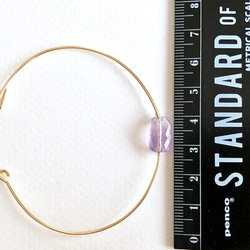 K14GF Amethyst wire bangle 第4張的照片