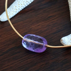 K14GF Amethyst wire bangle 第6張的照片