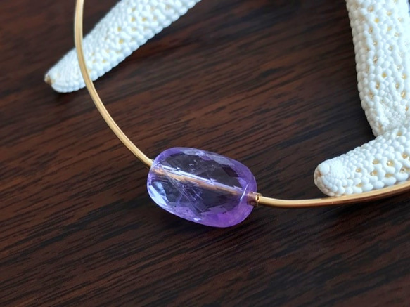 K14GF Amethyst wire bangle 第6張的照片