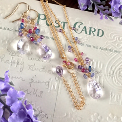 K14GF Pink Amethyst Earrings 第10張的照片