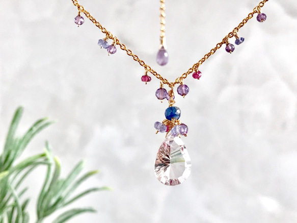 K14GF Pink Amethyst Necklace 第1張的照片