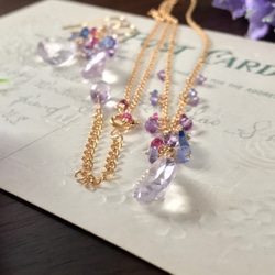 K14GF Pink Amethyst Necklace 第3張的照片