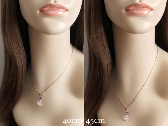 K14GF Pink Amethyst Necklace 第5張的照片