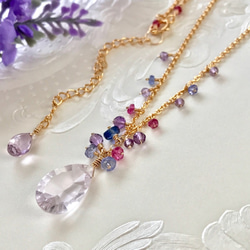 K14GF Pink Amethyst Necklace 第6張的照片