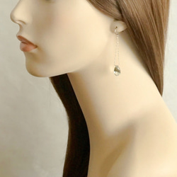 K14GF Green Amethyst Earrings 第5張的照片