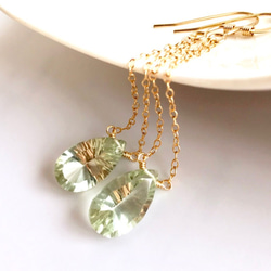 K14GF Green Amethyst Earrings 第9張的照片