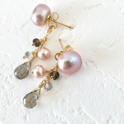 K14GF Freshwater pearl earrings 第1張的照片