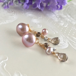 K14GF Freshwater pearl earrings 第8張的照片