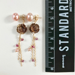 K14GF freshwater pearl earrings 第4張的照片