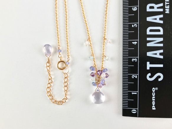 K14GF Scorolite(Lavender Quartz) Necklace 第4張的照片