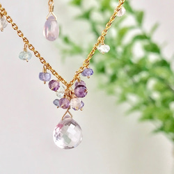 K14GF Scorolite(Lavender Quartz) Necklace 第6張的照片