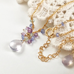 K14GF Scorolite(Lavender Quartz) Necklace 第7張的照片