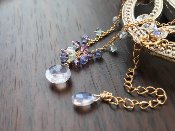 K14GF Scorolite(Lavender Quartz) Necklace 第10張的照片