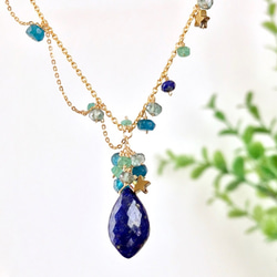K14GF Lapis lazuli necklace 第1張的照片