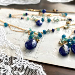 K14GF Lapis lazuli necklace 第3張的照片