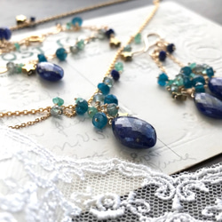 K14GF Lapis lazuli necklace 第8張的照片