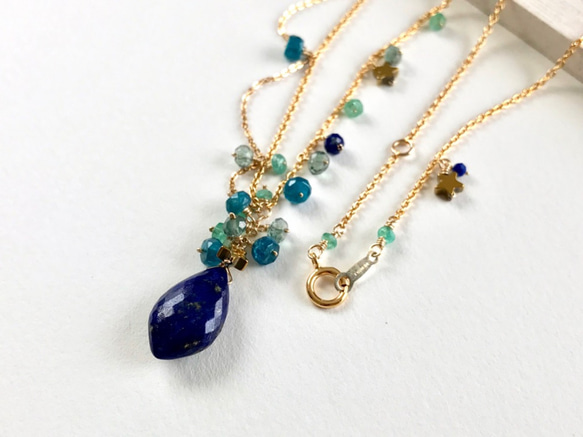 K14GF Lapis lazuli necklace 第10張的照片