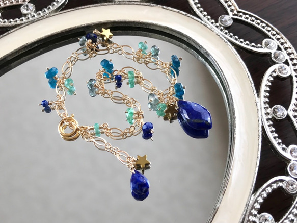 K14GF Lapis lazuli bracelet 第2張的照片