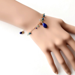 K14GF Lapis lazuli bracelet 第5張的照片