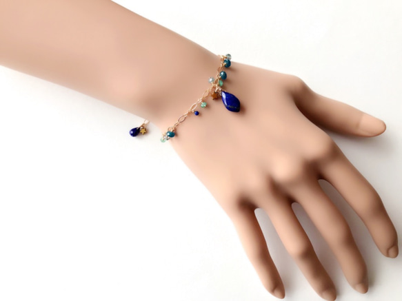 K14GF Lapis lazuli bracelet 第5張的照片