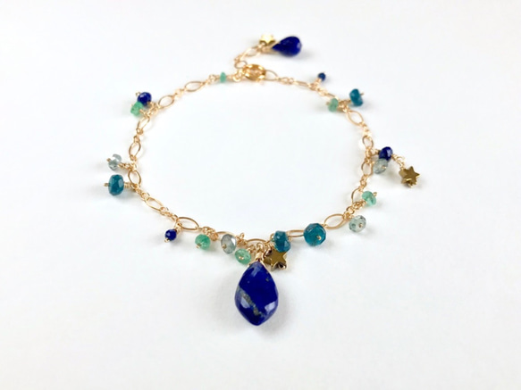 K14GF Lapis lazuli bracelet 第6張的照片