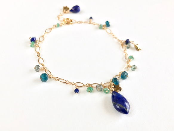 K14GF Lapis lazuli bracelet 第9張的照片
