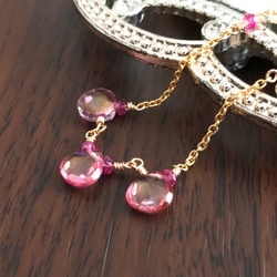 K14GF Pink Topaz Bracelet 第2張的照片