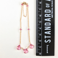 K14GF Pink Topaz Bracelet 第4張的照片