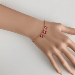 K14GF Pink Topaz Bracelet 第5張的照片