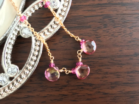 K14GF Pink Topaz Bracelet 第7張的照片