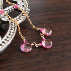 K14GF Pink Topaz Bracelet 第9張的照片