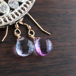 K14GF Bicolor Fluorite Earrings 第2張的照片