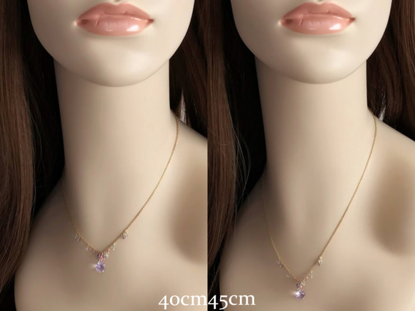 K14GF Pink Amethyst Necklace 第5張的照片