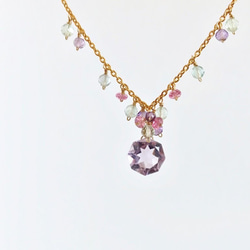 K14GF Pink Amethyst Necklace 第6張的照片