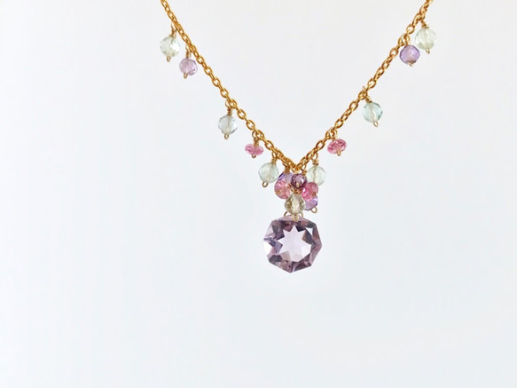 K14GF Pink Amethyst Necklace 第6張的照片